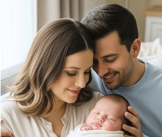 Cozy family portrait